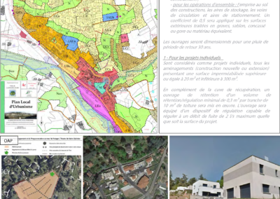 Élaboration de P.L.U. – Gestion des eaux pluviales en secteur urbain – Commune de La Fouillouse (42)