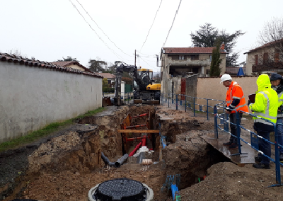Mise en séparatif des réseaux d’assainissement, secteur Montcel, commune de Brindas (69)