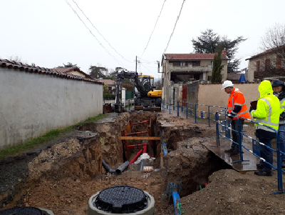 Mise en séparatif des réseaux d’assainissement, secteur Montcel, commune de Brindas (69)