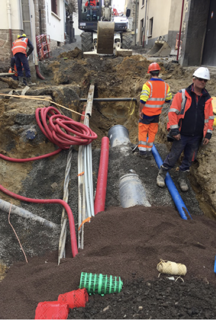 Mise en séparatif – Travaux sur les réseaux EU, EP, AEP et réseaux secs   – Commune de Châtel-Guyon (63)