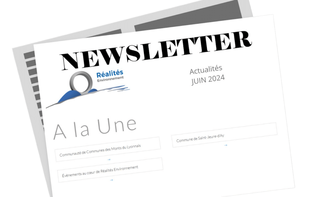 Newsletter JUIN Réalités Environnement