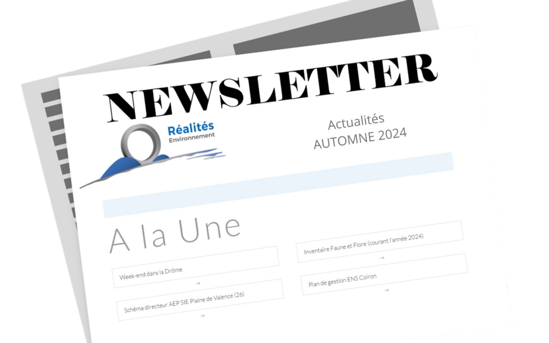 Newsletter d’AUTOMNE Réalités Environnement