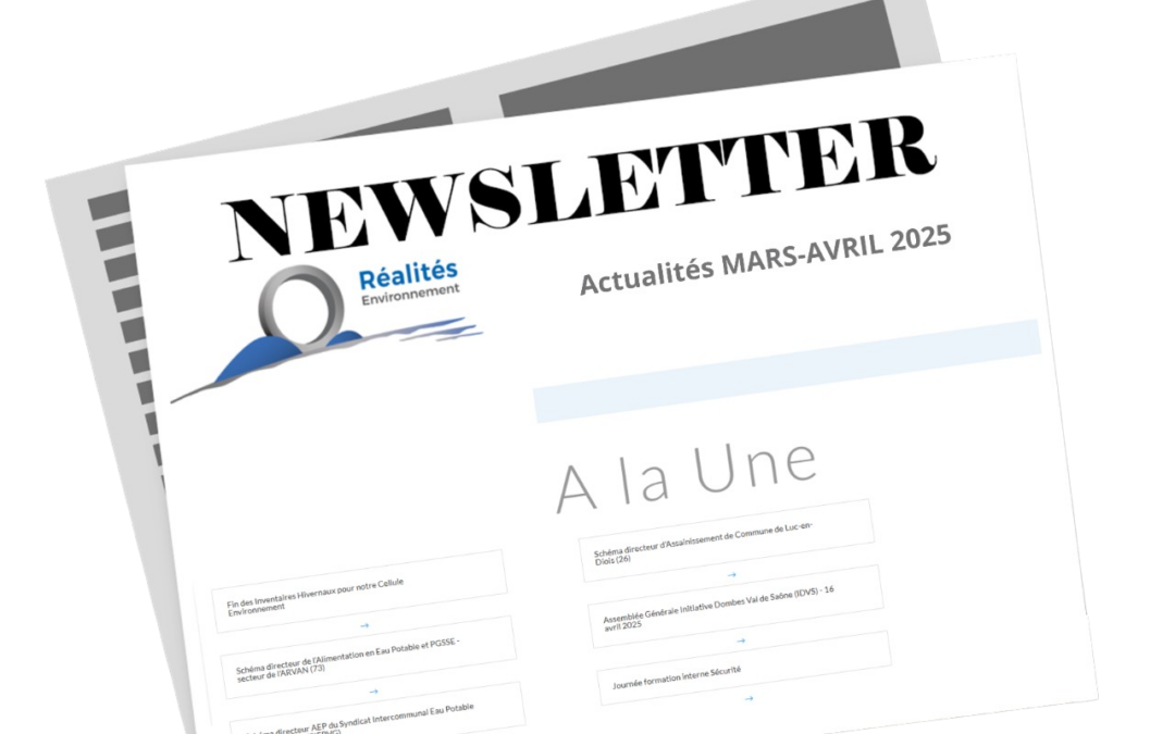 Newsletter Mars-Avril 2025 Réalités Environnement